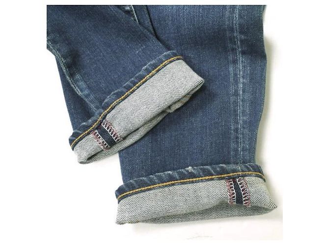 Autre Marque Pantalones de denim stretch slim de algodón Azul Azul oscuro - vista 9