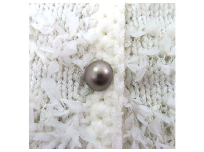 Autre Marque Cárdigan de algodón tweed con cinta FOXEY Blanco - vista 5