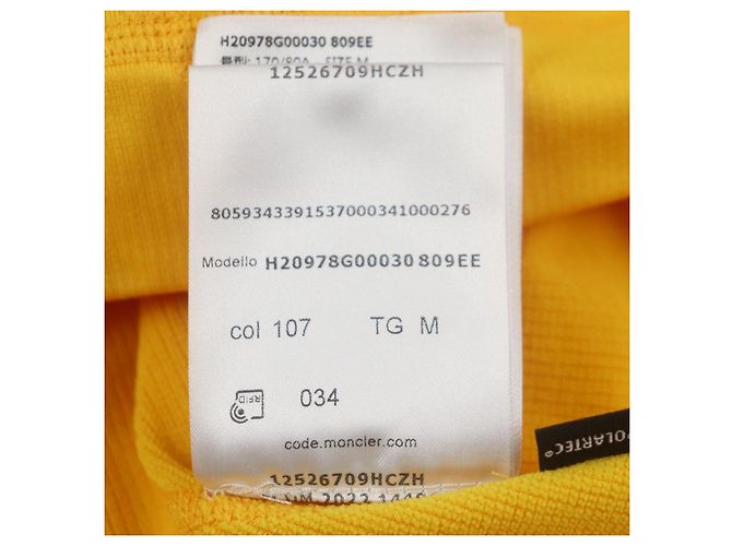 Moncler Grenoble MAGLIA POLARTEC Top Amarillo - vista 12