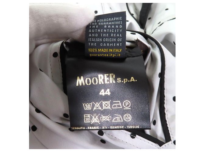 Autre Marque MooRER Dot Pattern Polyester Coat Black - view 10