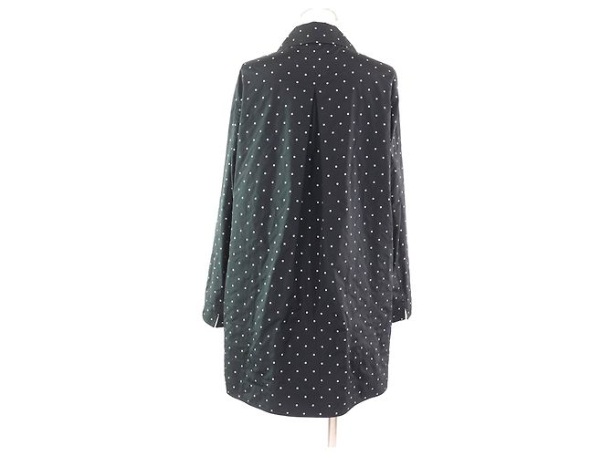 Autre Marque MooRER Dot Pattern Polyester Coat Black - view 3