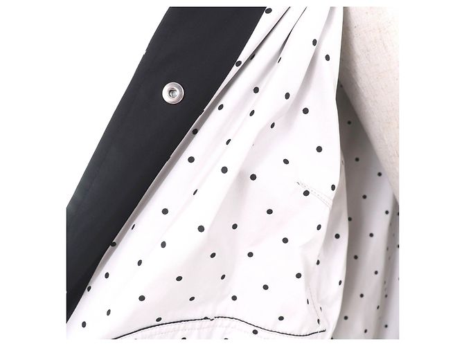 Autre Marque MooRER Dot Pattern Polyester Coat Black - view 5
