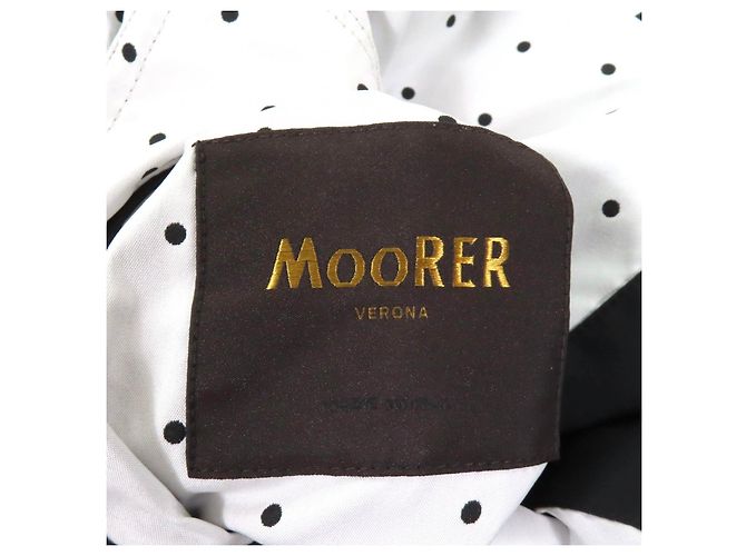 Autre Marque MooRER Dot Pattern Polyester Coat Black - view 8