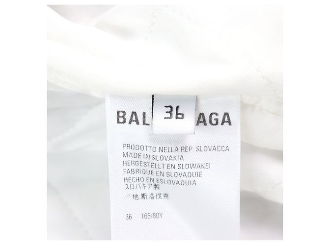 Everyday Camisa de flanela oversized acolchoada Balenciaga Branco Azul - vista 10
