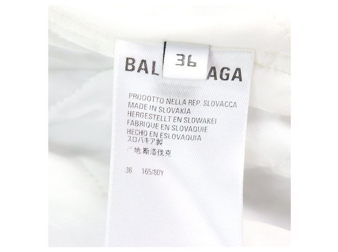 Everyday Camisa de flanela oversized acolchoada Balenciaga Branco Azul - vista 11