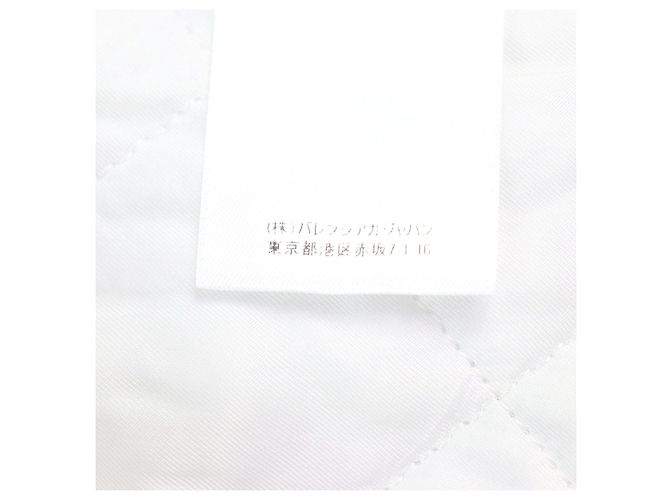 Everyday Camisa de flanela oversized acolchoada Balenciaga Branco Azul - vista 13