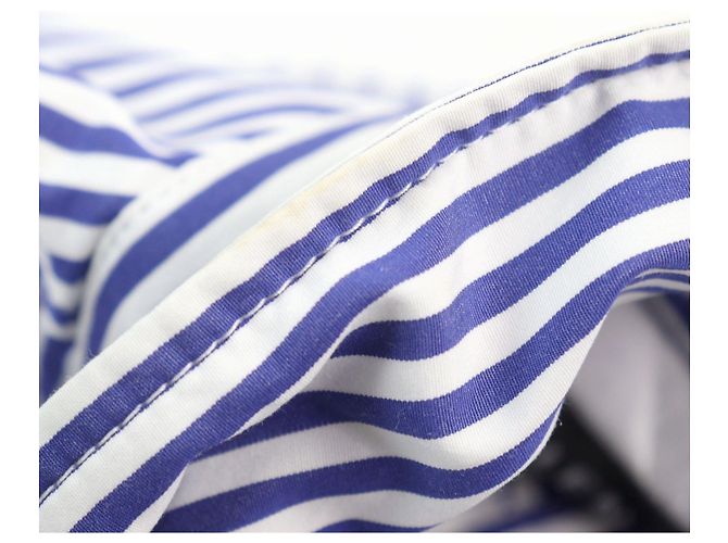 Everyday Camisa de flanela oversized acolchoada Balenciaga Branco Azul - vista 15