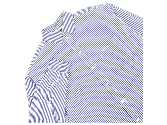 Everyday Camisa de flanela oversized acolchoada Balenciaga Branco Azul - vista 2