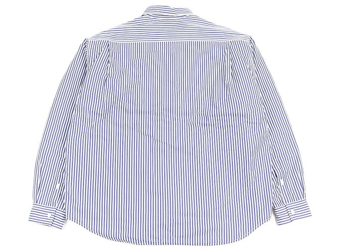 Everyday Camisa de flanela oversized acolchoada Balenciaga Branco Azul - vista 4