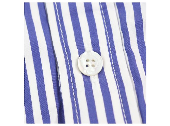 Everyday Camisa de flanela oversized acolchoada Balenciaga Branco Azul - vista 5