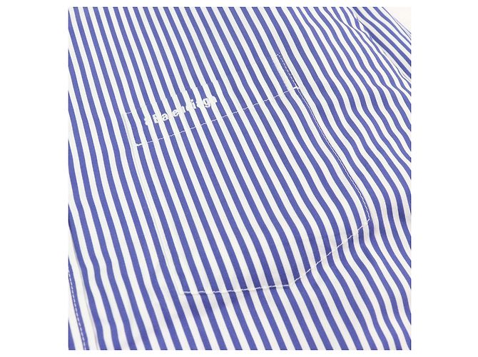Everyday Camisa de flanela oversized acolchoada Balenciaga Branco Azul - vista 6