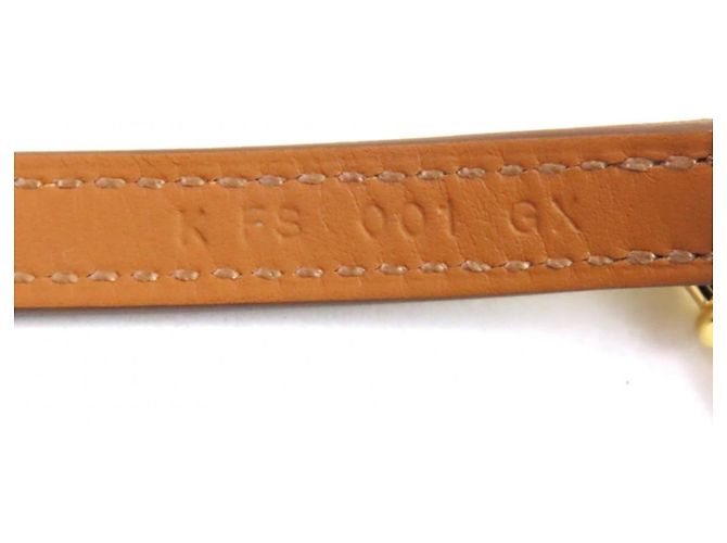 Bracciale in pelle Swift Double Tour Croisier Hermès Taglia 17 Beige - vista 10