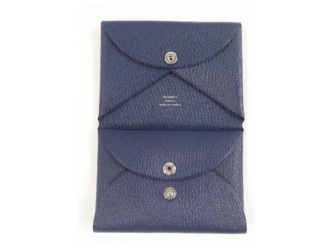 Monedero Calvi duo de Hermès Azul - vista 6