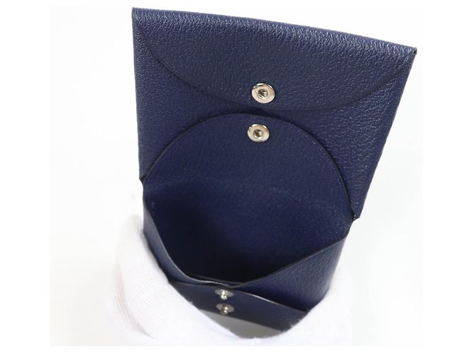 Monedero Calvi duo de Hermès Azul - vista 7