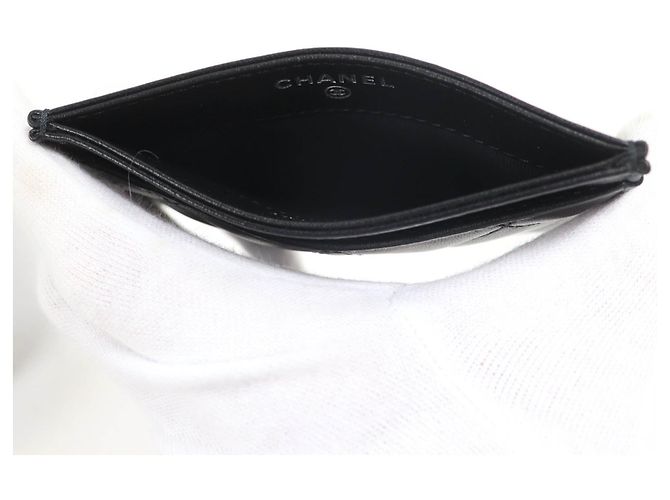 Timeless Tarjetero Chanel Matrasse COCO Mark de piel de cordero Negro - vista 6