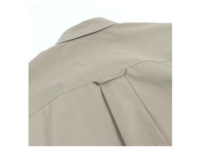Camisa de algodón con logo bordado Gucci de manga larga Verde Caqui - vista 8