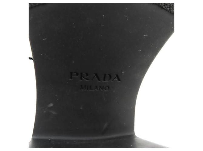 Prada Leder Slipper Schwarz - Ansicht 12
