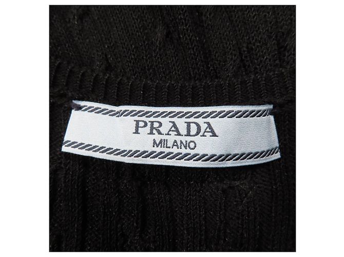 Prada Strickkleid aus Rayon Schwarz - Ansicht 6