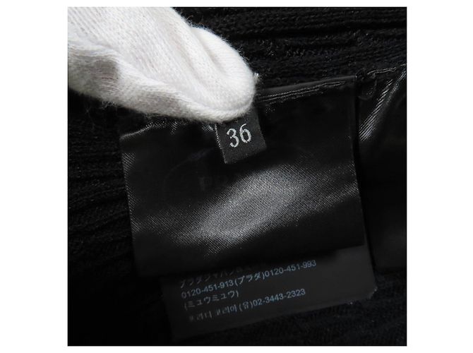 Prada Strickkleid aus Rayon Schwarz - Ansicht 7
