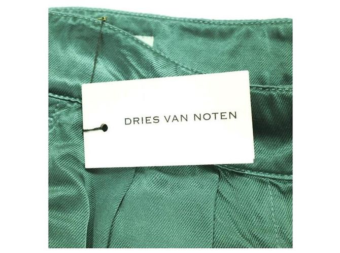Autre Marque Pantaloni in Cupro e Cotone PAMPLONA di Dries Van Noten Verde - vista 4