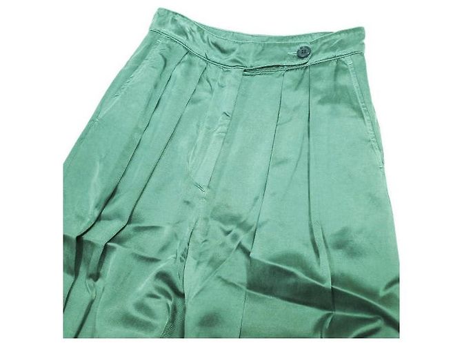 Autre Marque Pantaloni in Cupro e Cotone PAMPLONA di Dries Van Noten Verde - vista 6