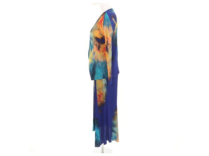 Issey Miyake POLYESTER-SET PP61-JO506/PP61-JG503 PLEATS PLEASE Blau Mehrfarben - Ansicht 2