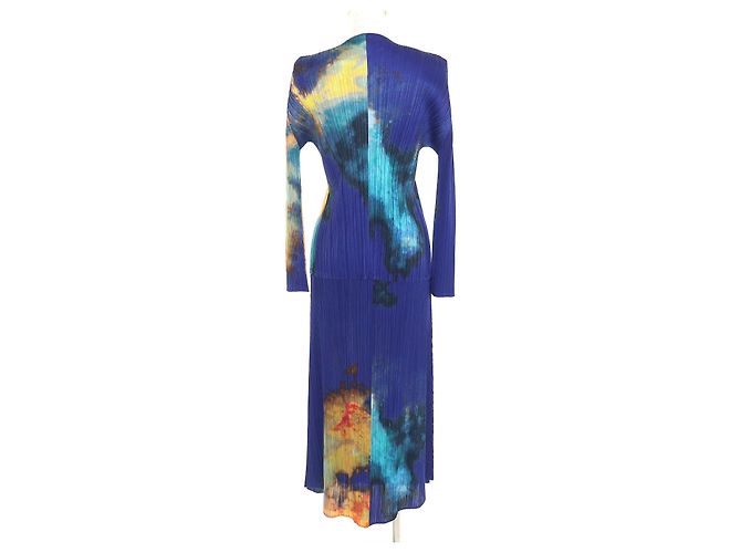 Issey Miyake POLYESTER-SET PP61-JO506/PP61-JG503 PLEATS PLEASE Blau Mehrfarben - Ansicht 3