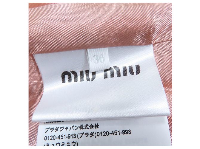 Miu Miu MiuMiu Cropped sequined tweed Virgin wool Jacket Pink - view 9