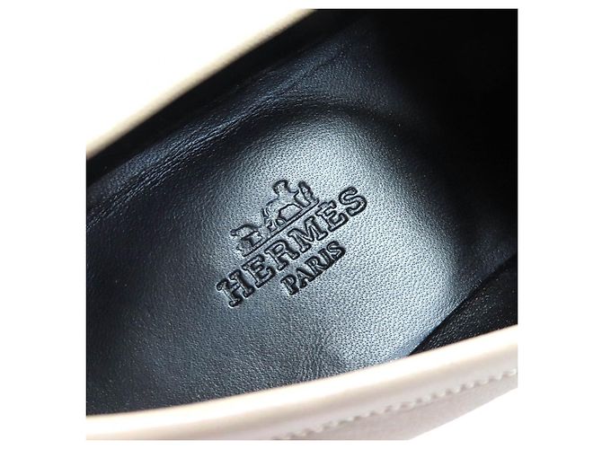 Mocassini in pelle con logo H di Hermès Beige - vista 10