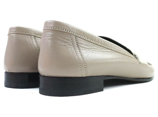Mocassini in pelle con logo H di Hermès Beige - vista 7