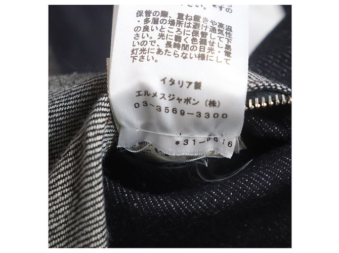 Hermès Chaqueta de mezclilla de algodón Hermes Ancon au Carre Azul - vista 14