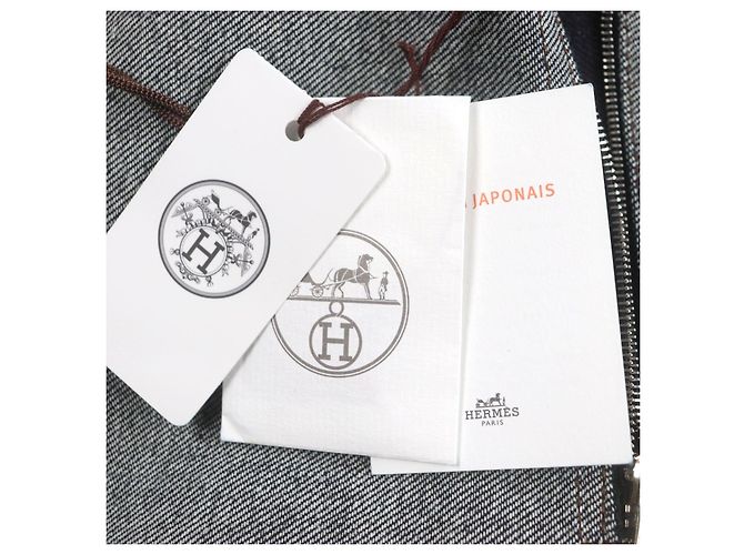 Hermès Chaqueta de mezclilla de algodón Hermes Ancon au Carre Azul - vista 15