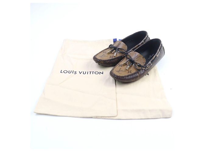 Scarpe da guida in pelle Gloria Lyne di Louis Vuitton Marrone Bronzo - vista 2