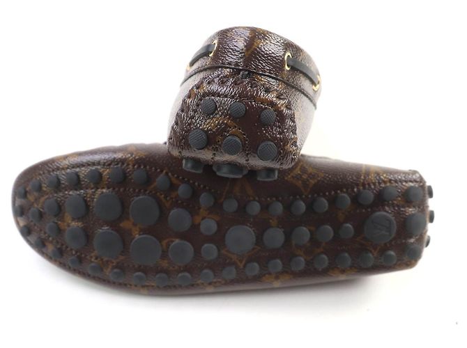 Scarpe da guida in pelle Gloria Lyne di Louis Vuitton Marrone Bronzo - vista 7