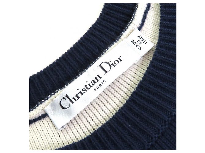 Christian Dior Clover Strick-Crop-Top Blau - Ansicht 5