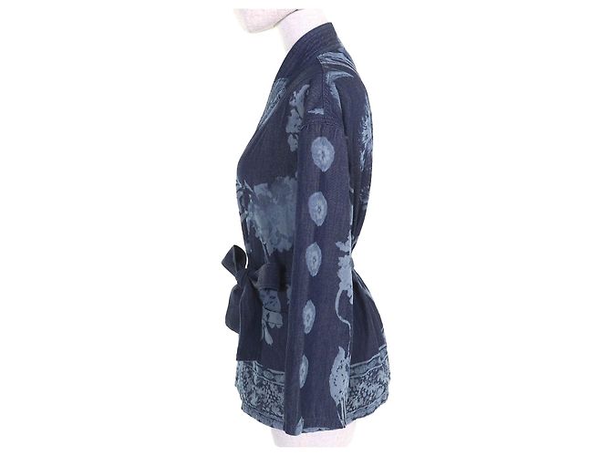 Camicia a maniche lunghe con ricamo di ape Christian Dior Blu Blu navy - vista 2