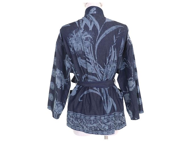 Camicia a maniche lunghe con ricamo di ape Christian Dior Blu Blu navy - vista 3