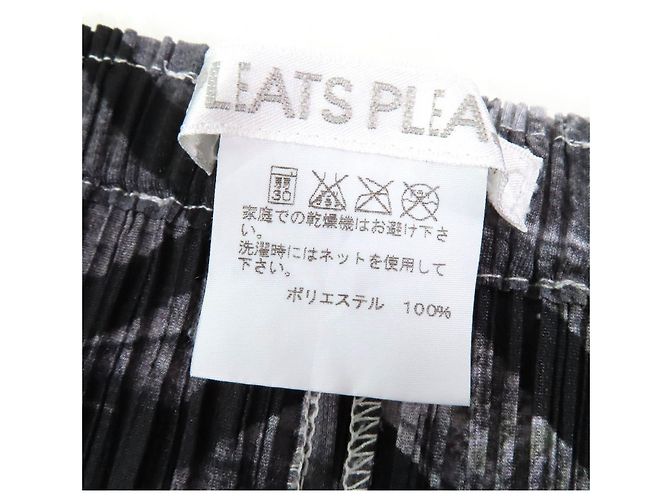 Issey Miyake Hose PLEATS PLEASE PP41-JF772 Schwarz Weiß - Ansicht 5