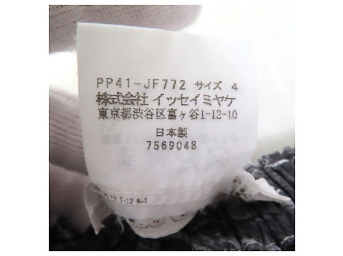 Issey Miyake Hose PLEATS PLEASE PP41-JF772 Schwarz Weiß - Ansicht 6