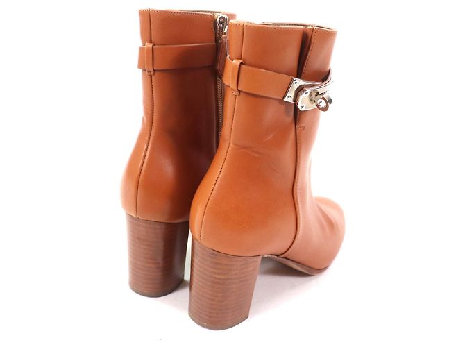 Hermès Saint Germain Kelly Metall-Leder Stiefel Braun - Ansicht 2