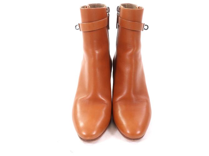 Hermès Saint Germain Kelly Metall-Leder Stiefel Braun - Ansicht 3