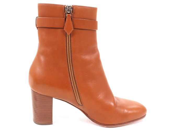 Hermès Saint Germain Kelly Metall-Leder Stiefel Braun - Ansicht 5