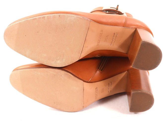 Hermès Saint Germain Kelly Metall-Leder Stiefel Braun - Ansicht 6