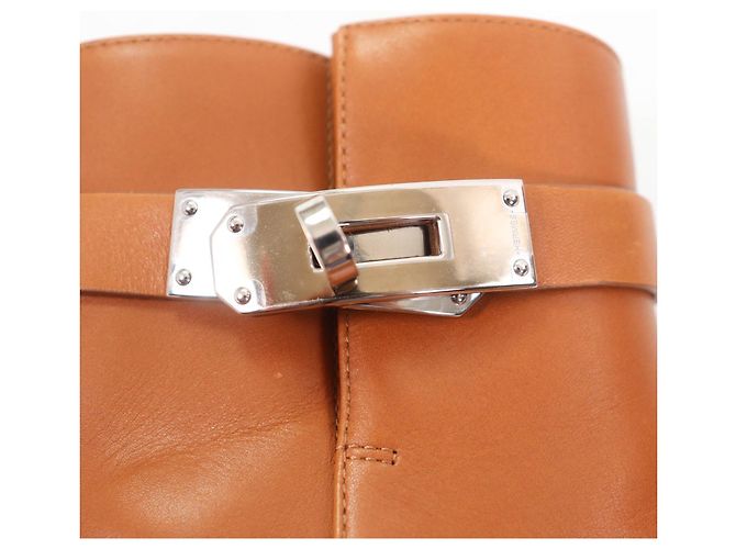 Hermès Saint Germain Kelly Metall-Leder Stiefel Braun - Ansicht 8