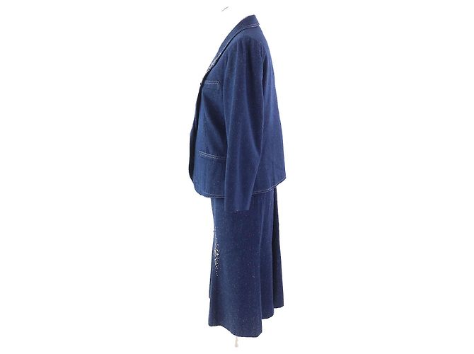 Autre Marque Set 2 in 1 ricamato con logo LEONARD FASHION e gioielli Blu - vista 2