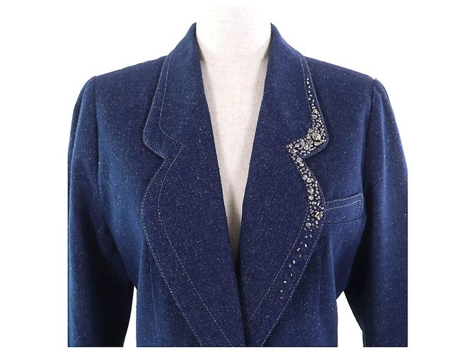 Autre Marque Set 2 in 1 ricamato con logo LEONARD FASHION e gioielli Blu - vista 4