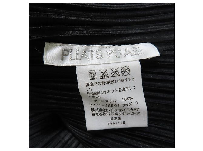 Issey Miyake Camiseta PLEATS PLEASE Cuerpo Principal Sin Mangas Castaño Negro - vista 5