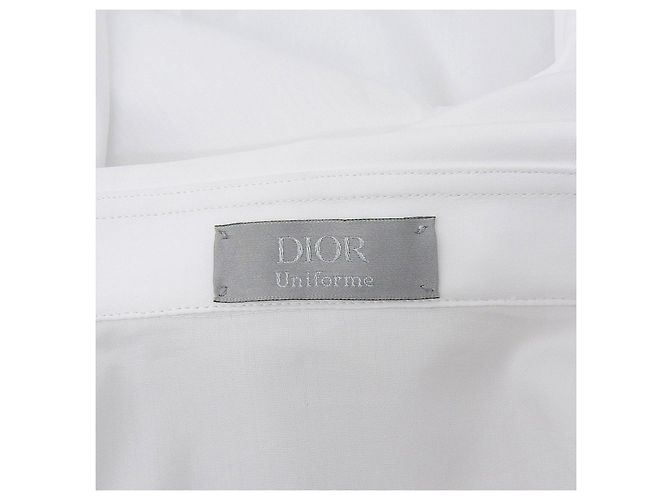 Camicia in cotone ricamata CD Uniforme Dior Bianco - vista 6
