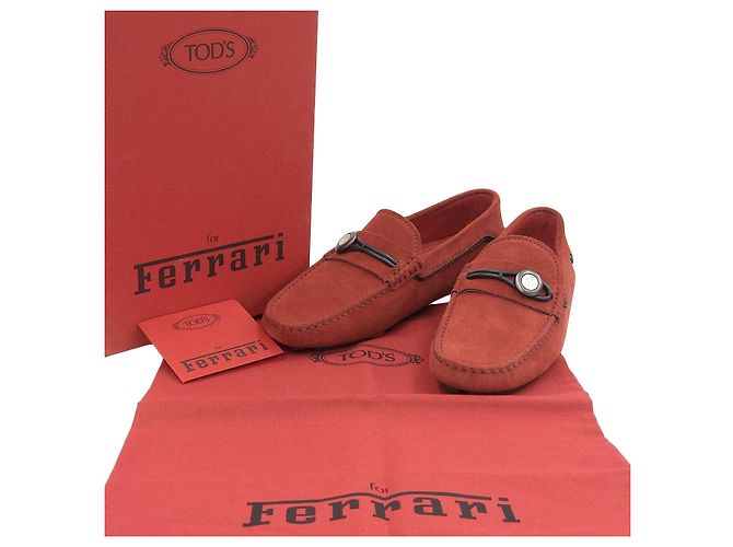 Mocassini in suede Tod's Ferrari Rosso - vista 2