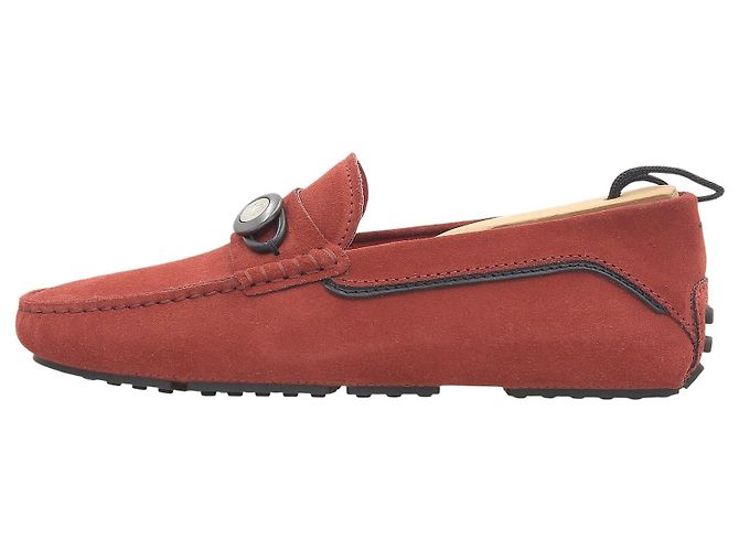 Mocassini in suede Tod's Ferrari Rosso - vista 3